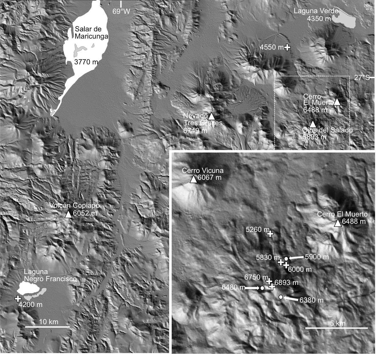 ojos geomorphology
